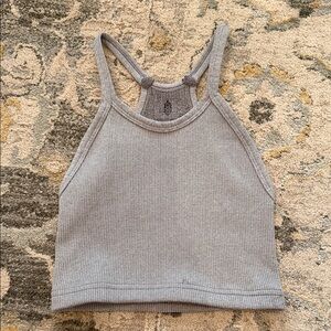 Free People Gray Cropped Tank